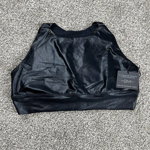 DYI Sports Bra Women’s Size 1X Black Define Your Inspiration‎ Shimmer Stretch